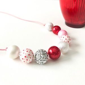 Heart’s Desire Adjustable Bubblegum Bead Necklace